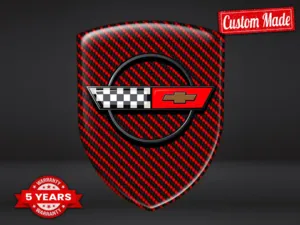 Corvette Insignias Con Relieve Alta Calidad Profesional Personalizable